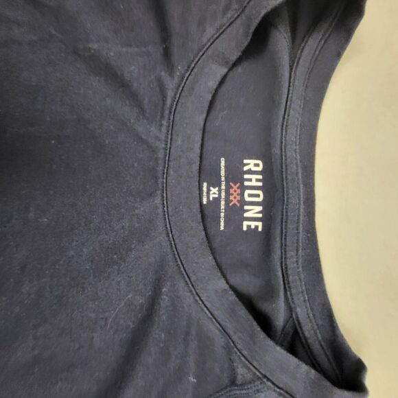 Rhone Size XL Dark Navy Blue Cotton Blend Crewneck Short Sleeve Element Tee - Picture 3 of 5